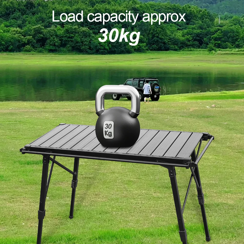 KRC CAMP Camping Folding IGT Table Set  Wood Table Lightweight Camp BBQ Grill Stove Table Outdoor Picnic Fishing Table IGT Set