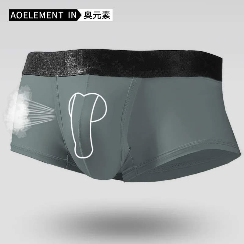 Jeugdmode Trunk voor mannen Ijszijde Naadloze dunne peniszak Ardennenzakje Scheiding Boxers Sneldrogend Ademend Comfortabel slipje