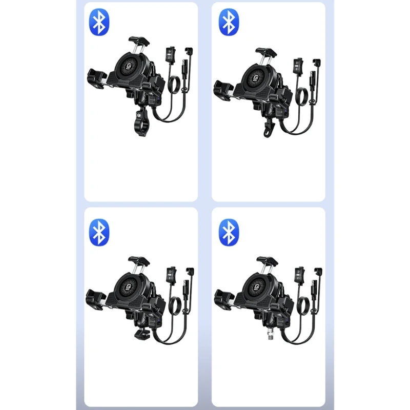 Dropship Motorcycle Phone Mount Holder Bracket with USB C Fast Charging Rearview Handlebar Mount Shockproof Phone Holder