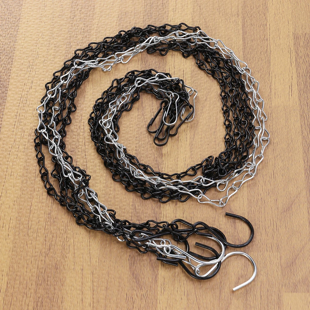 

6Pcs Hanging Chains Basket Adjustable Heavy Duty Rust Resistant for Bird Feeders Lanterns Plant Pots Ornaments