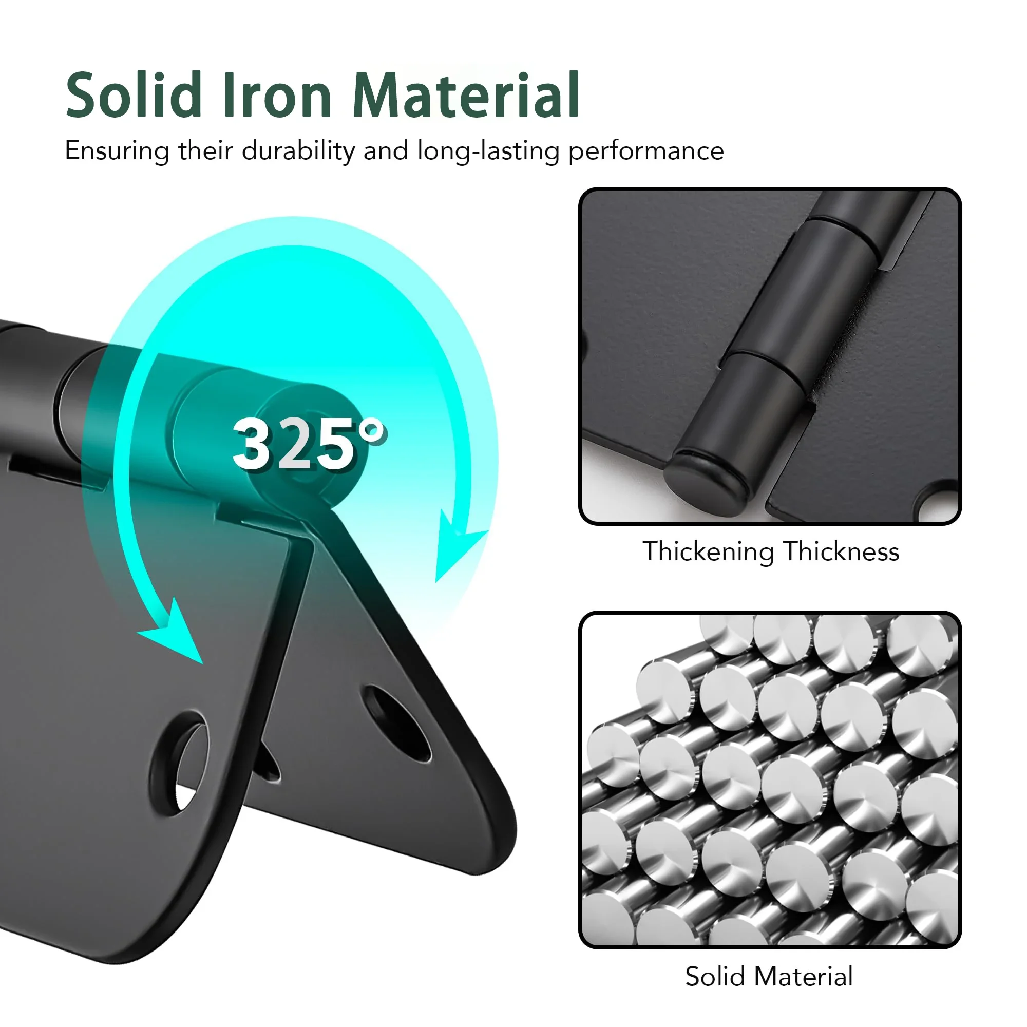 3Pack Interior Round Door Hinges 3.5 X 3.5 Inch 5/8inch Removable Pin Radius Door Hinge Door Hardware  Door Window Hinges