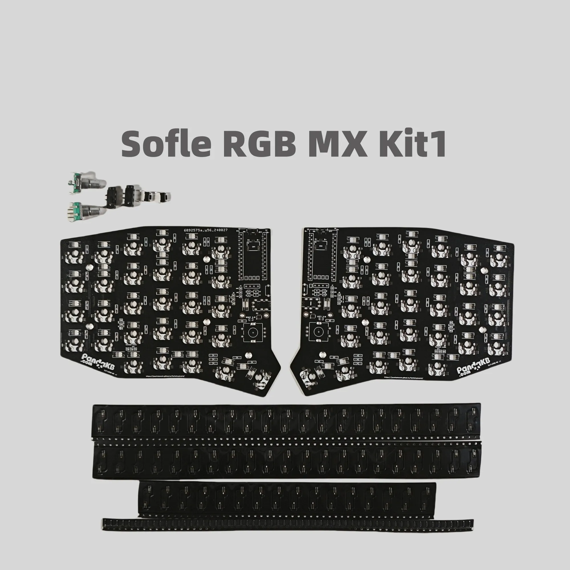 Imagem -02 - Sofle Rgb Split Teclado Pcb Acessórios Personalizados Teclado Dividido sem Fio com Fio Não Preconstruir Cliente Montar Todas as Peças