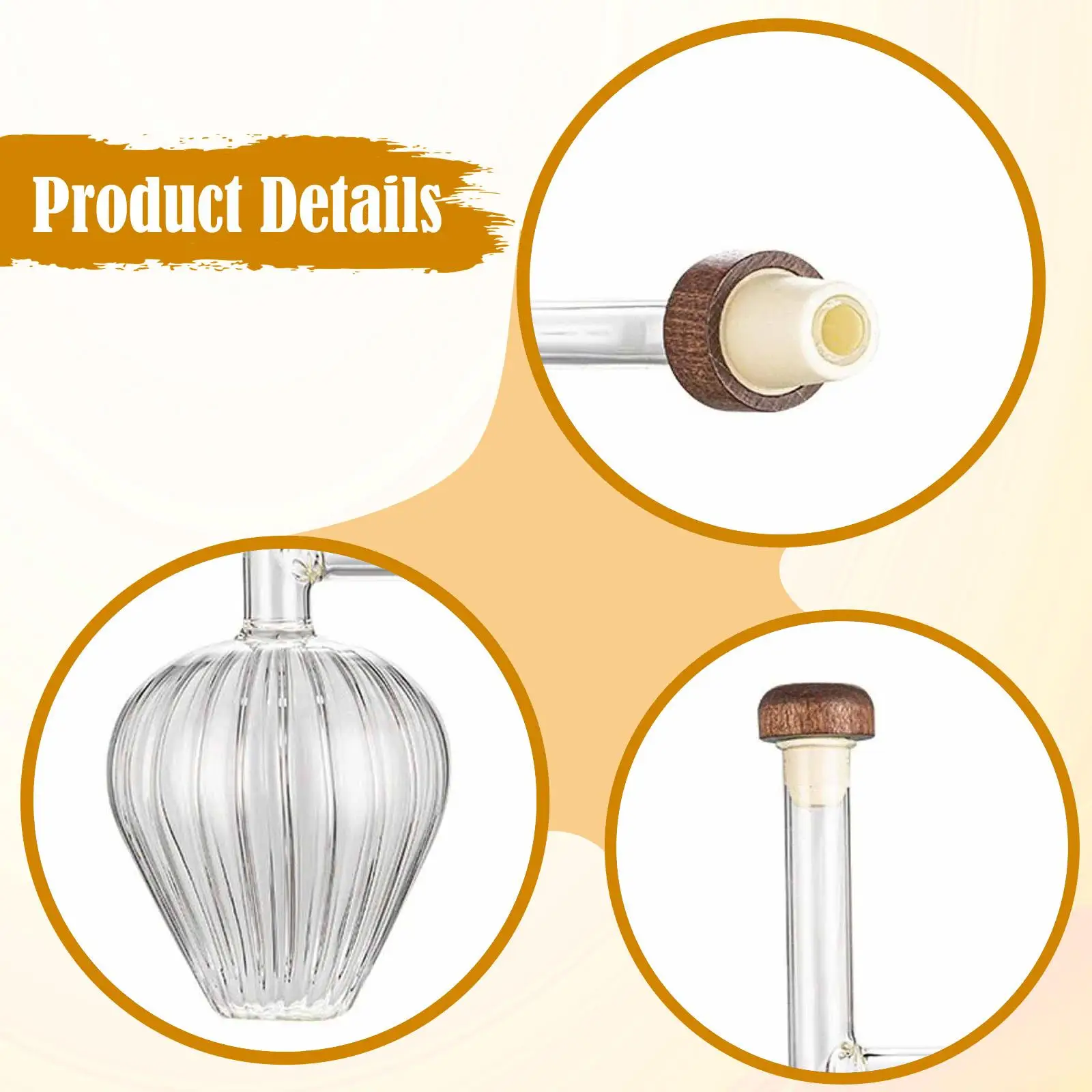 Fast Pouring Portable Decanter Creative Glass Aerator Set for Whiskey Wine Lovers Home Table Display