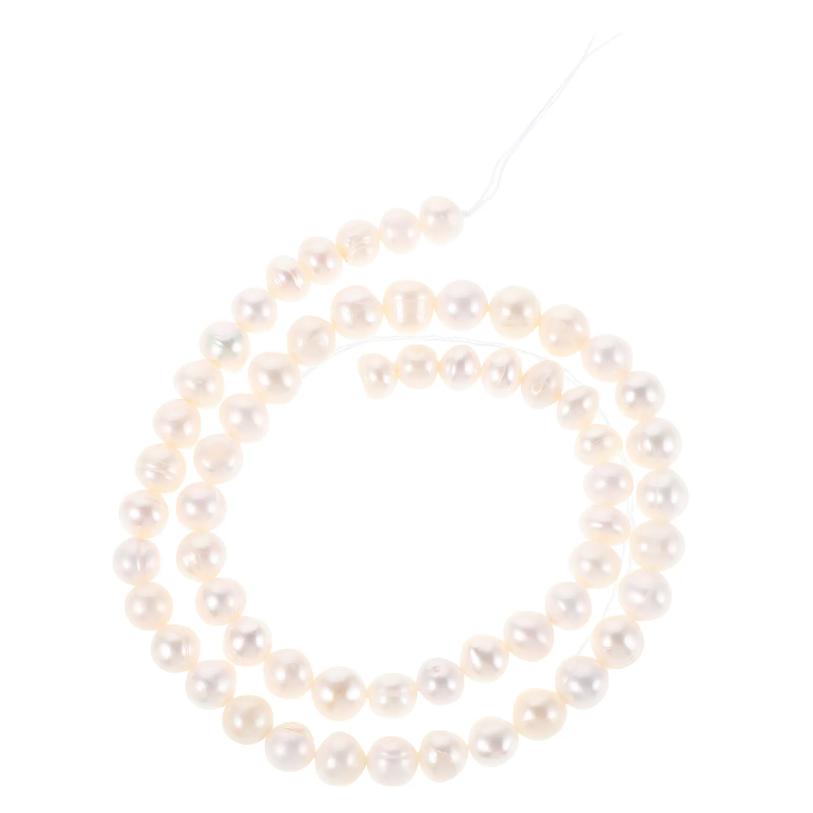 Natural White Freshwater Pearl Bead String 5-6Mm Consistent Size Smooth Luster for DIY Jewelry Necklace Bracelet Crafting