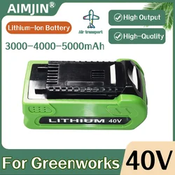 Lithium 40V 3.0Ah/4.0Ah/5.0Ah Replaceable Battery Compatible For Greenworks G-MAX 29462 29482 29252 2901319 Power Tools