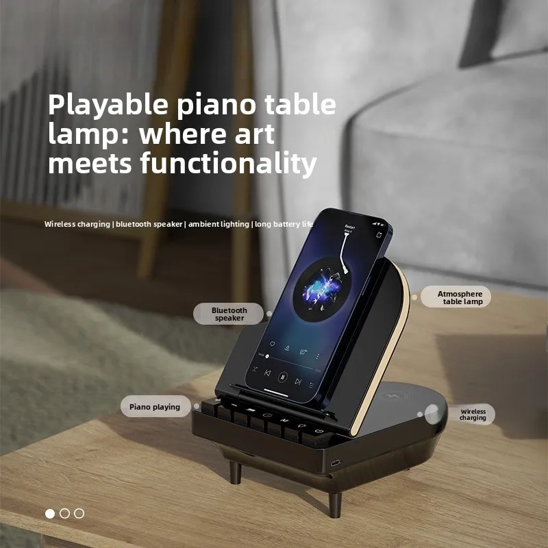 Bluetooth speakers, piano lights, wireless office desktop stereo, male and female birthday graduation gifts, subwoofer