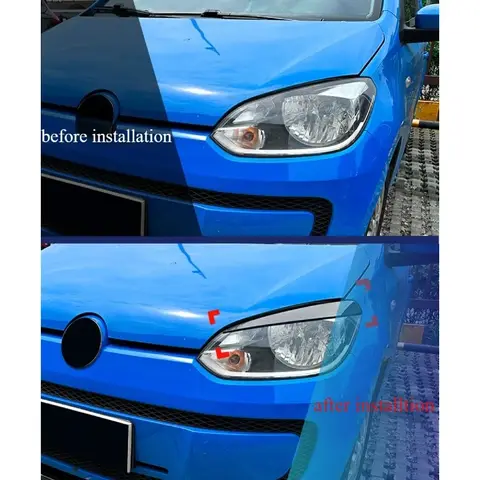 폭스바겐 VW UP 2011-2015 전조등 눈썹 데칼 외장 스타일링 액세서리 개성 강화 프리미엄 감각