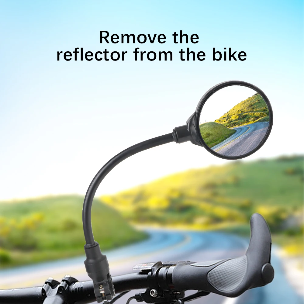 Rotatable And Adjustable Wide Angle Rear View Shockproof Convex Mirror Motorcycle Bike Handlebar Rearview Mirror Universal