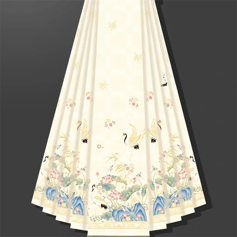 

Юбки для женщин Женская одежда Xianhe Linming Печать и окрашивание Юбка с конским лицом Ming Hanfu Китайская юбка с лицом лошади Стиль