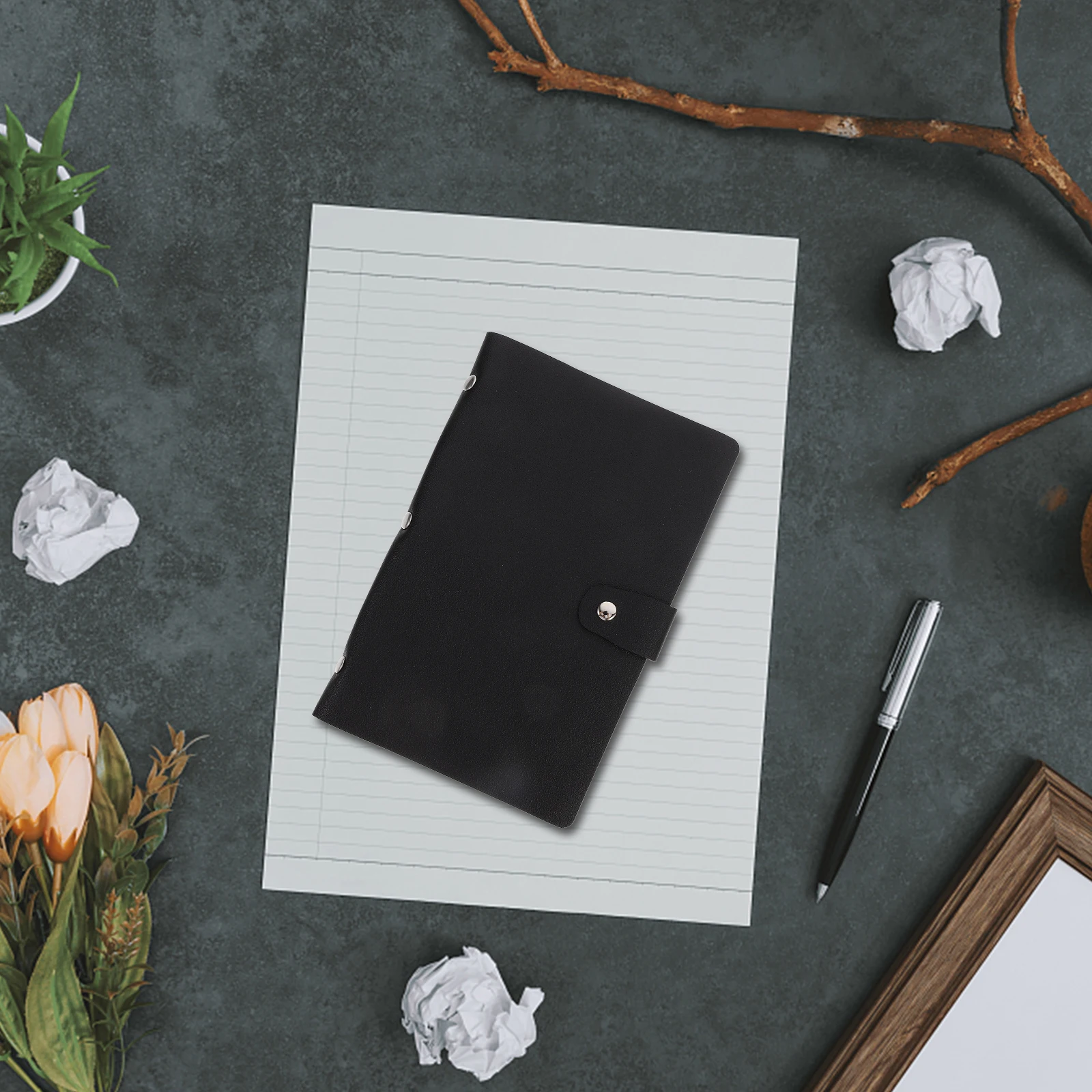 1 قطعة مجلد الفاتورة Pu مقاوم للماء المحمولة فاتورة ألبوم مكتب الأعمال دفتر شيكات تخزين سميكة منظم المستندات حامل الملفات #1