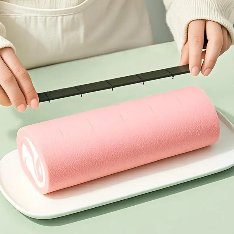 4Pcs Biscuit Cake Cutting Roll Scale Ruler Cake Roll Ruler Uniform Division Molds Pastries Bakings Kitchen Dessert Making Tool^.