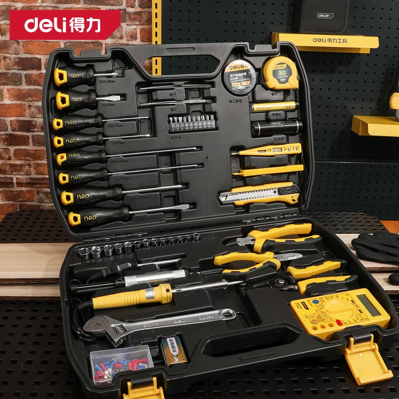 Deli DL5969 Telecommunications Comprehensive Repair Set 49-piece Electrician's Set Electrician Repair and Maintenance Set