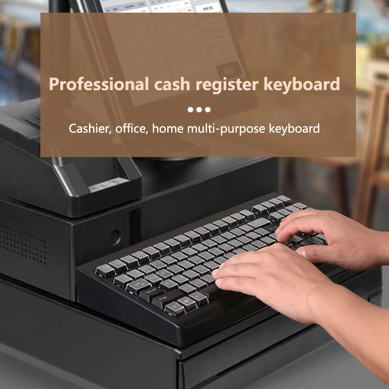 USB wired PBT 89-key cash register keyboard ergonomic supermarket cash register keyboard universal cash register keyboard