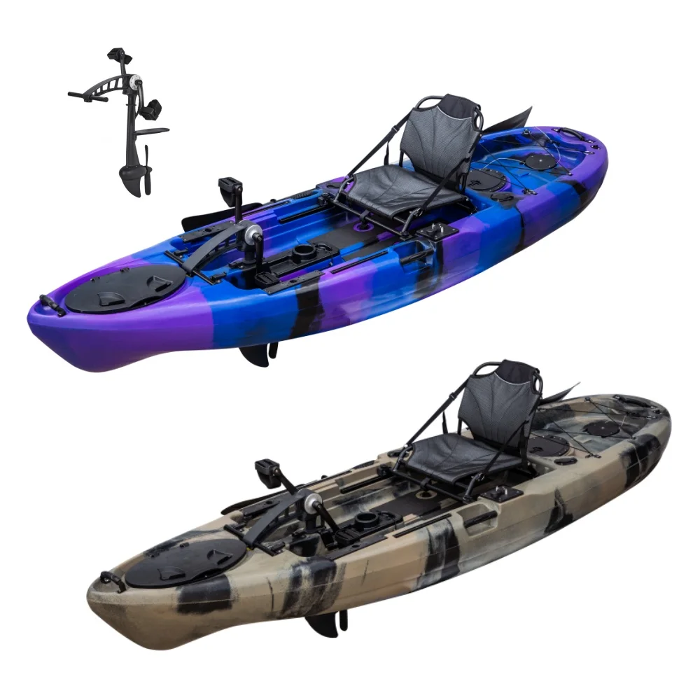 

LSF 10ft Single Seat Pedal Drive Kayak HDPE Fishing Canoe for One Person for Touring and River Use 3.16m Length