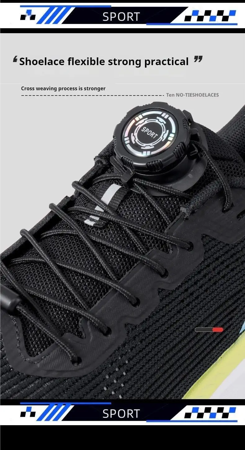 Automatische Schnürsenkel ohne Schnürsenkel, einfache Installation, Schnellverschluss, dicke Schnürsenkel, Tennisschuhe, Schnürsenkel, Schuhzubehör, 1 Paar – Detail 3