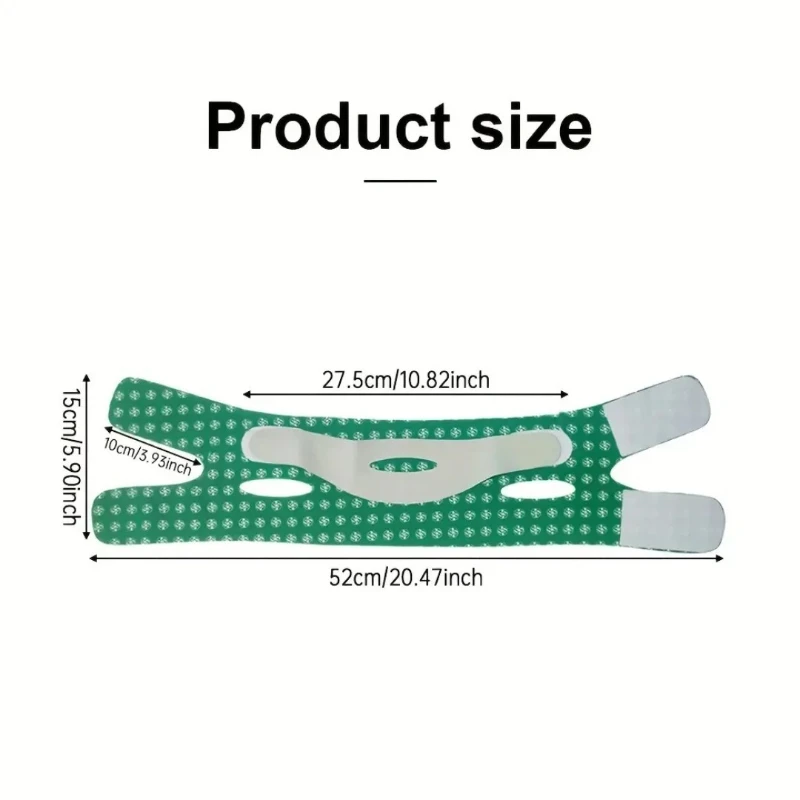 สายรัดยกกระชับใบหน้าแบบระบายอากาศ 1 ชิ้น สำหรับผู้หญิง ช่วยกระชับคาง แก้ม ลดสัดส่วน ปรับรูปหน้าวีไลน์ พร้อมนวดหน้า บำรุงผิว เครื่องมือเสริมความงาม