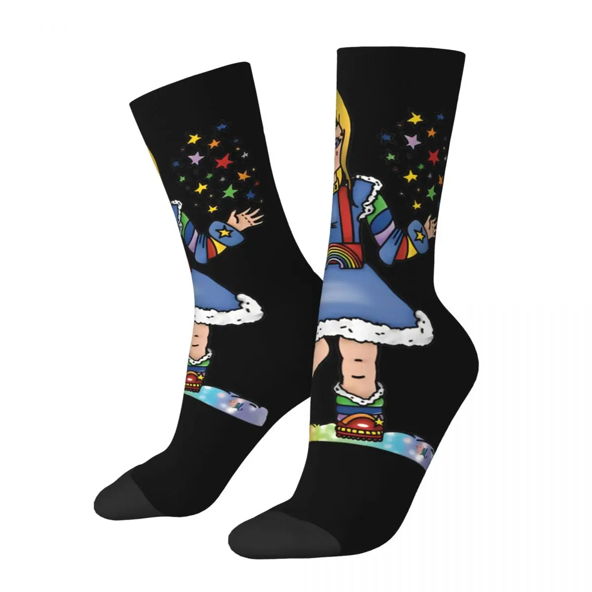 Rainbow Brite Socks Fashion Stockings Autumn Non-Slip Men's Socks Comfortable Graphic Skateboard Socks