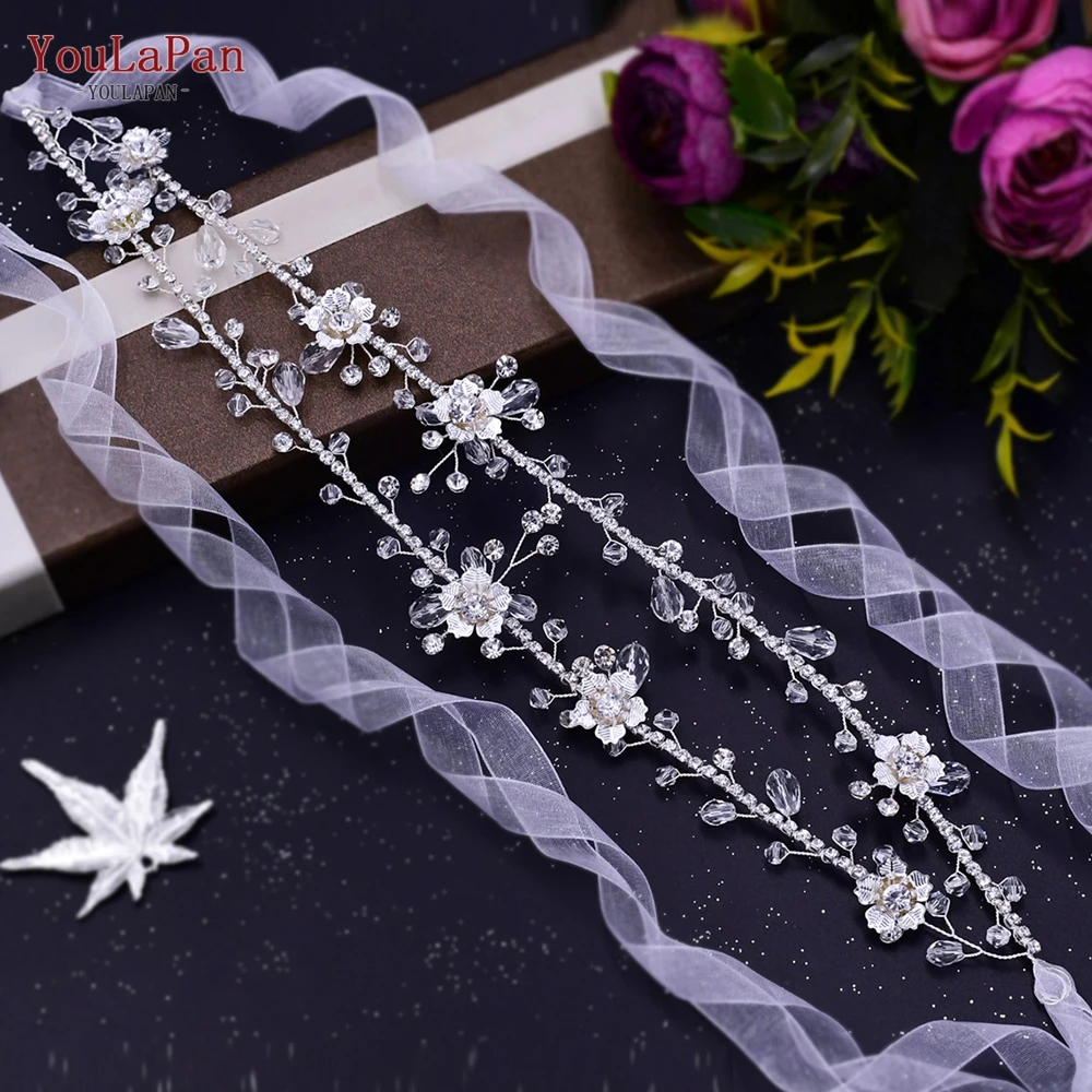 Topqueen-cinto feminino sh340, cintos decorativos de cristal, para casamento, damas de honra, cinto para noiva