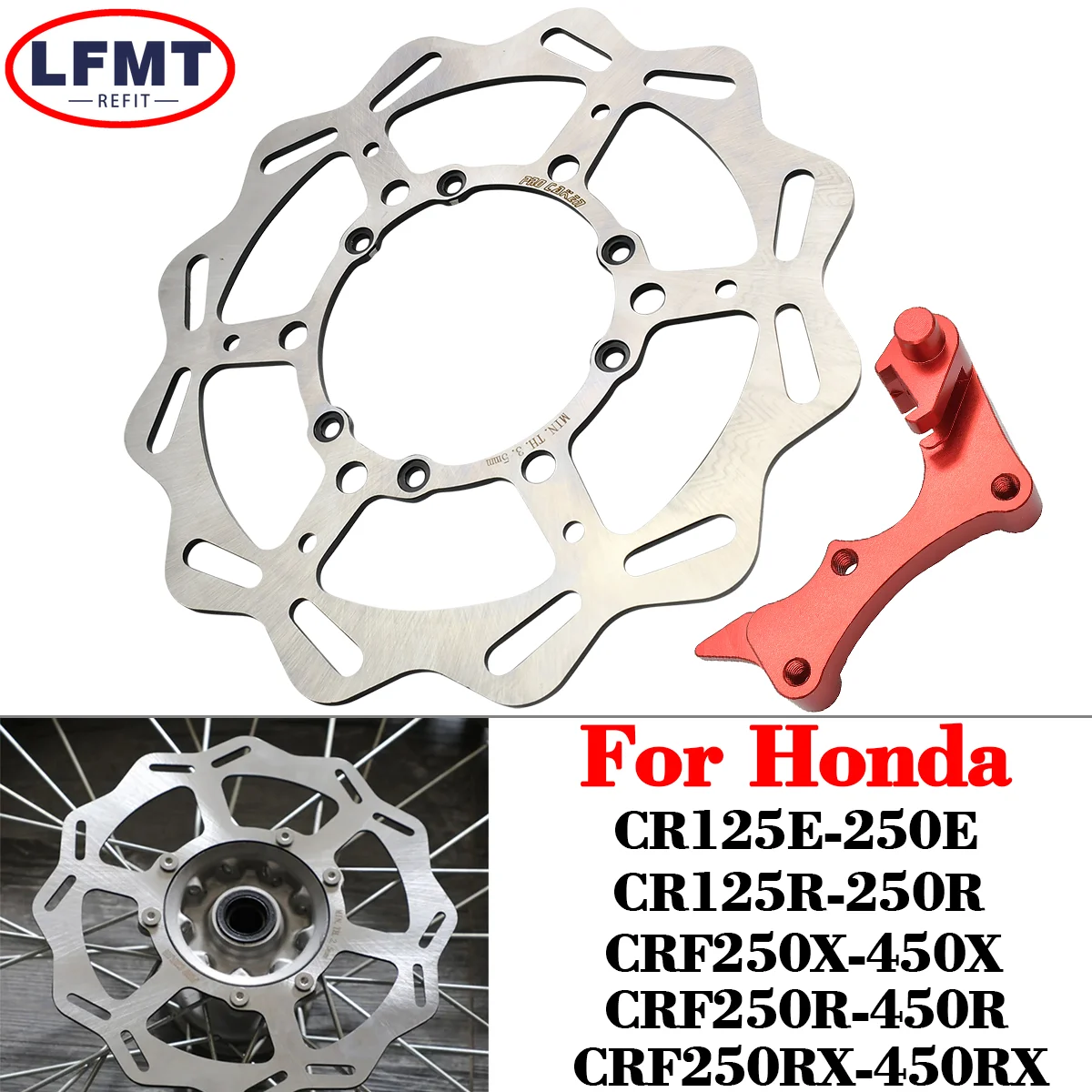 

Motorcycle 270mm Front Rear Brake Disc Rotor For Honda 250X 450X 450RX 450L CR 125 250 125E 125R 250E 250R CRF 250R 450R