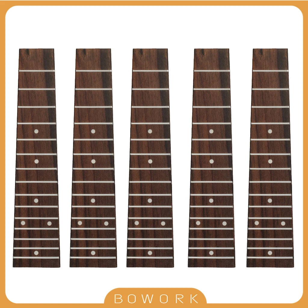 

5PCS Soprano DIY Ukulele Rosewood Fretboard Fingerboard W/15 Frets 4-Strings Guitar Hawaii Guitarra Parts Accessories Sparepart