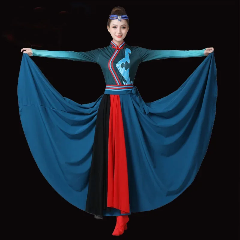 Mongols dance women's costumes adult ethnic minority costumes modern ethnic Mongolian Hongyan dance costumes performance costume