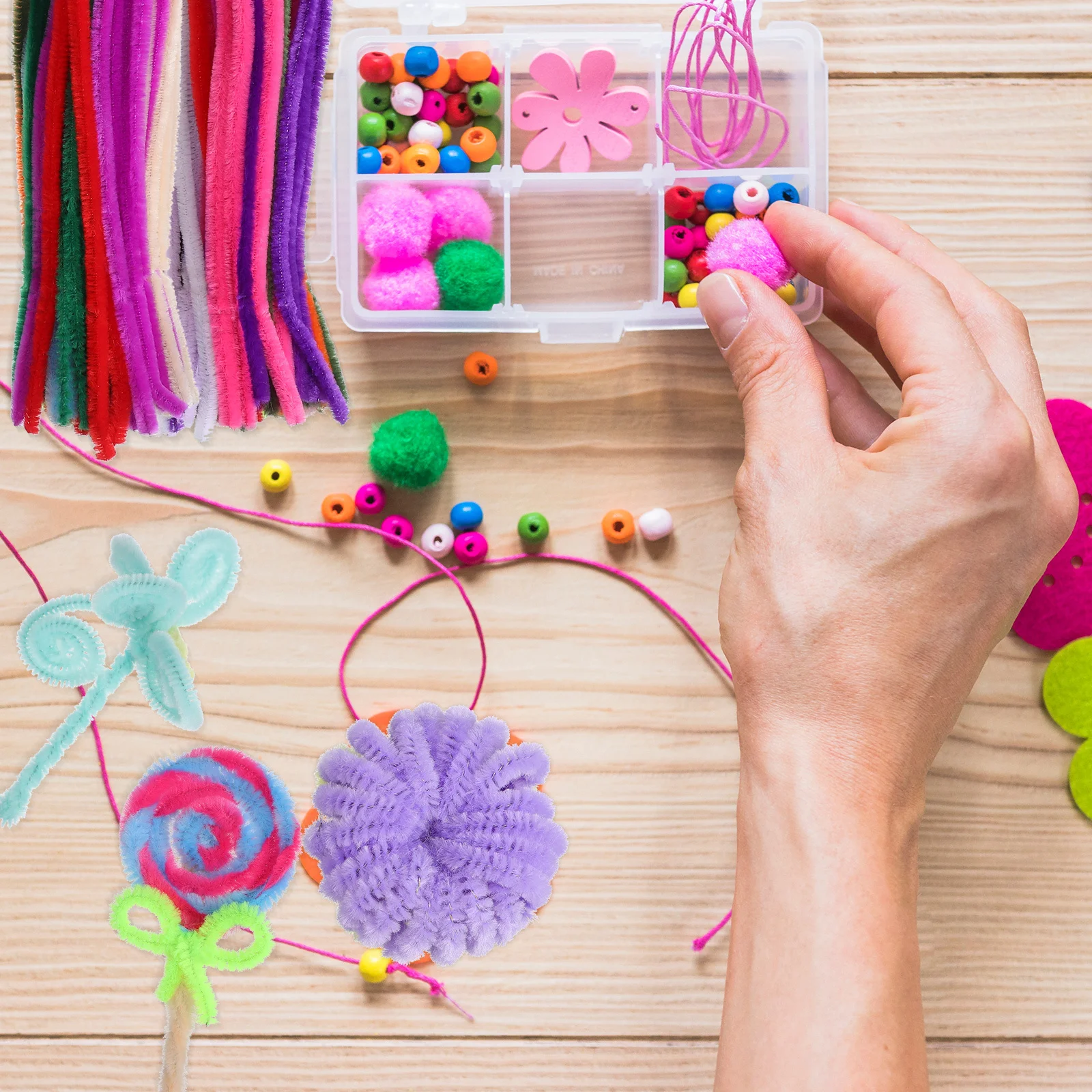 

400 pcs Pipe Cleaners Diy Kit 20 Assorted Colors Flexible Chenille Stems Craft Supplies For Handmade Art Projects