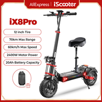 ix8Pro Electric Scooter 20Ah 2400W Dual Drive Scooter 12inch Anti-skid Off Road Pneumatic Kick Scooter 60 KM/H Speed with Seat