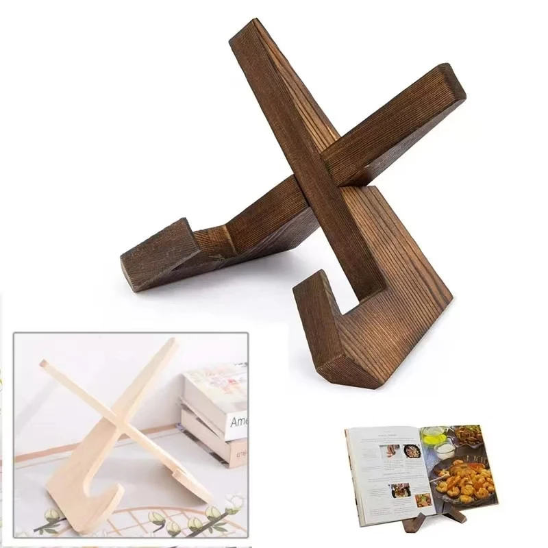 Wooden Stand Recipe Book Record Photo Display Tablet Rack Plate Holder Table Easel Stand Cookbook Holder Decor Kitchen Tool