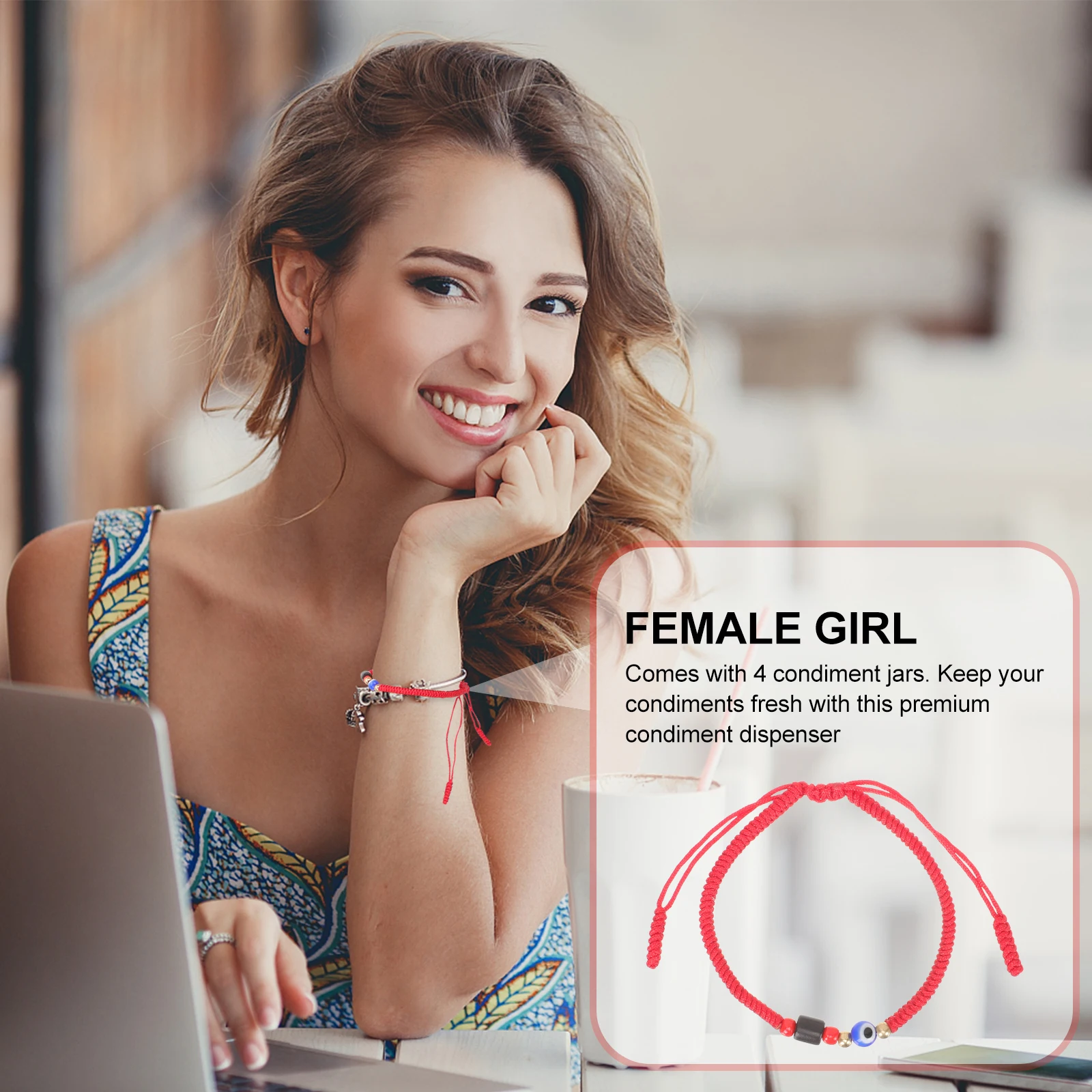 

Adjustable Red String Evil Eye Bracelet Women Handmade Braided Rope Wrist Jewelry Lightweight Fashion Accessory for Valentine