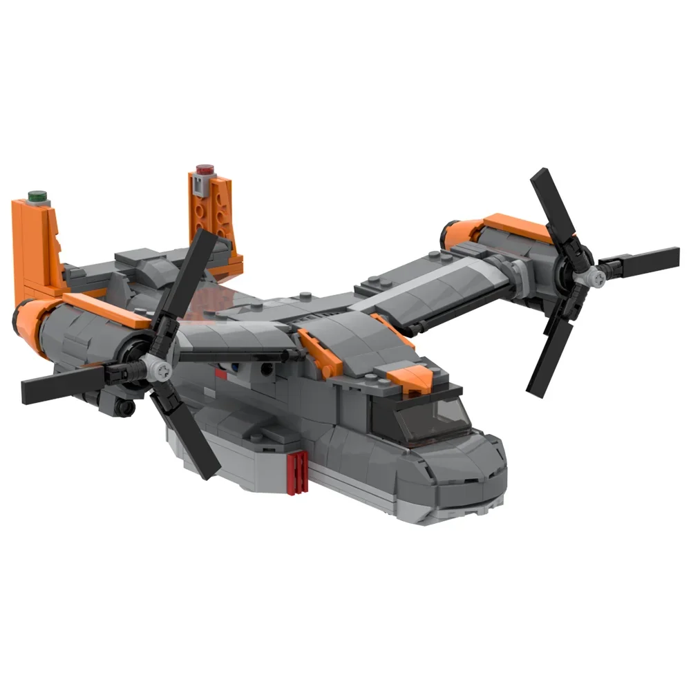 

Gobricks MOC Ospreys Самолет V-22 Вертолеты Кирпичи Модель Самолета Bell Boeing V-22 Osprey Строительные Блоки Игрушки Детский Подарок