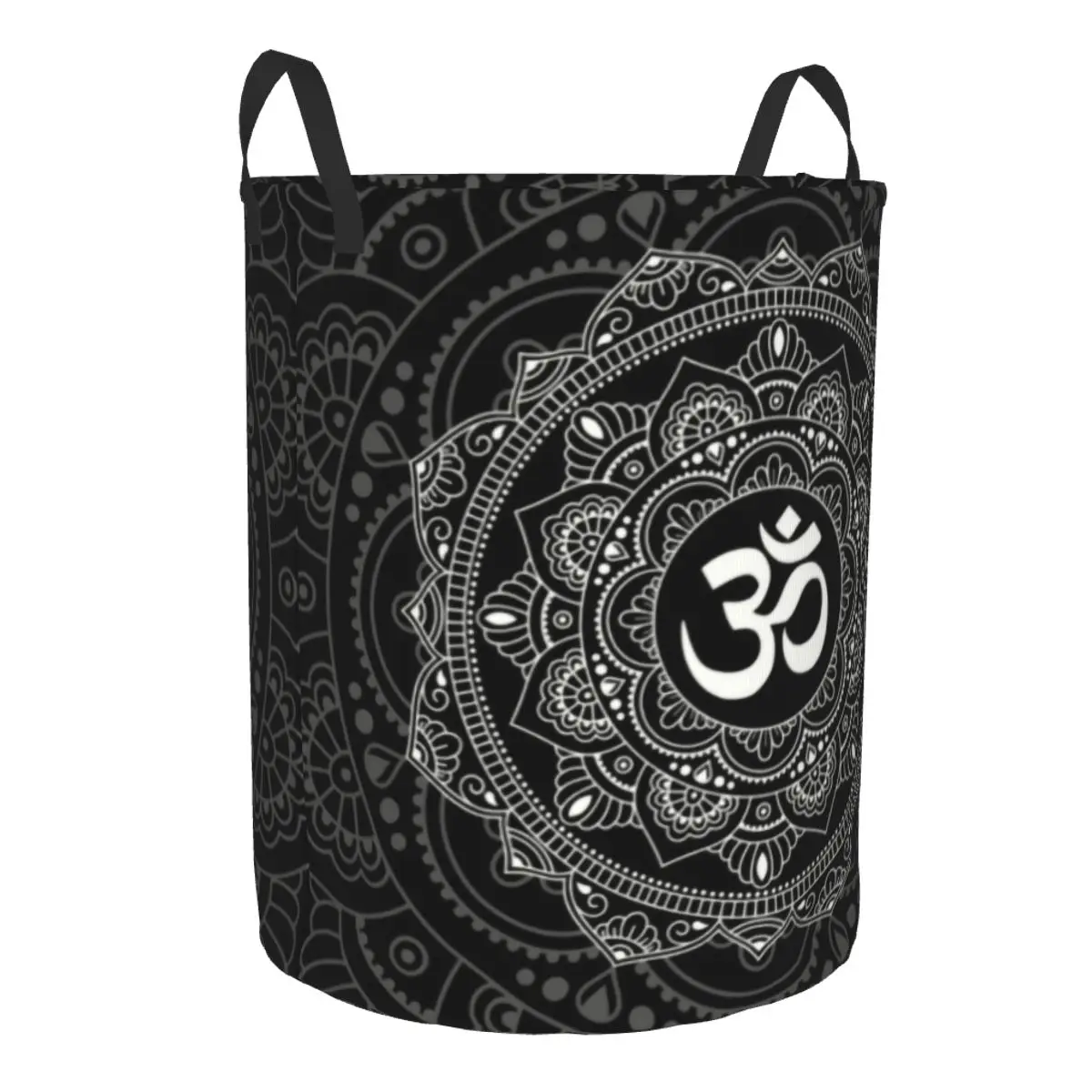 Om Mandala Laundry Basket Collapsible Buddhism Aum Yoga Meditation Clothes Hamper for Baby Kids Toys Storage Bag