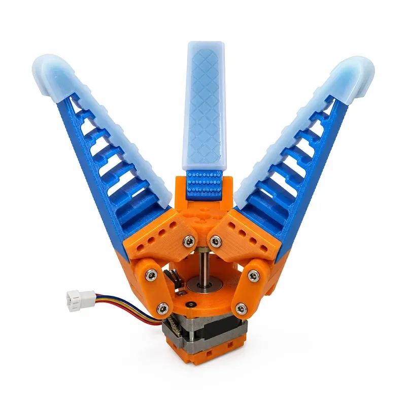 Adaptive Electric Stepper Actuator Gripper Flexible 3 Finger Soft Silicone Robotic Hand End Effector for Automation