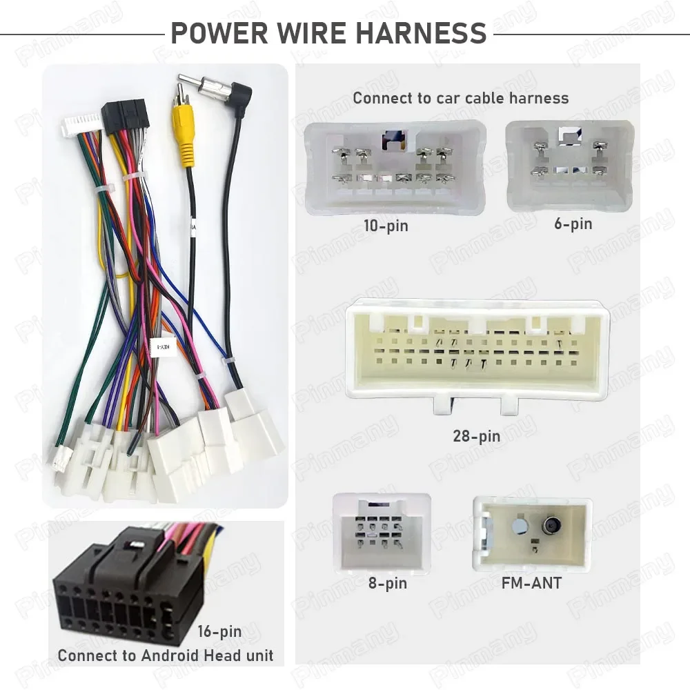 

Car Android head unit Cable adapter audio power Wiring Harness Connector Hiworld CAN Bus Decoder TYC35 for Toyota Yaris cross