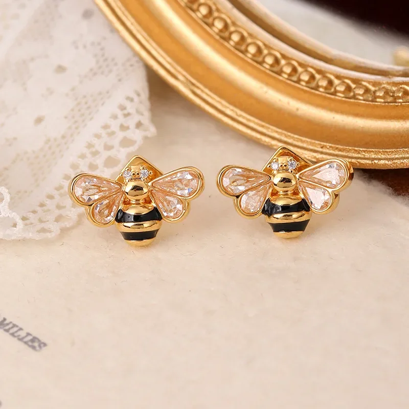 

2025 Vintage Beach Earrings 18K Gold Plated Zirconia Silver Studs Boho Chic Jewelry for Women Holiday Gift