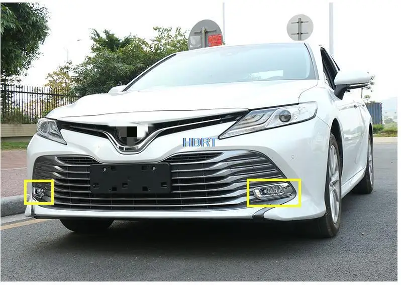 

Для Toyota Camry 2018 2019 2020 2021 ABS хром 2 шт. передняя противотуманная фара крышка фонаря отделка фонасветильник ободок декоративная рамка