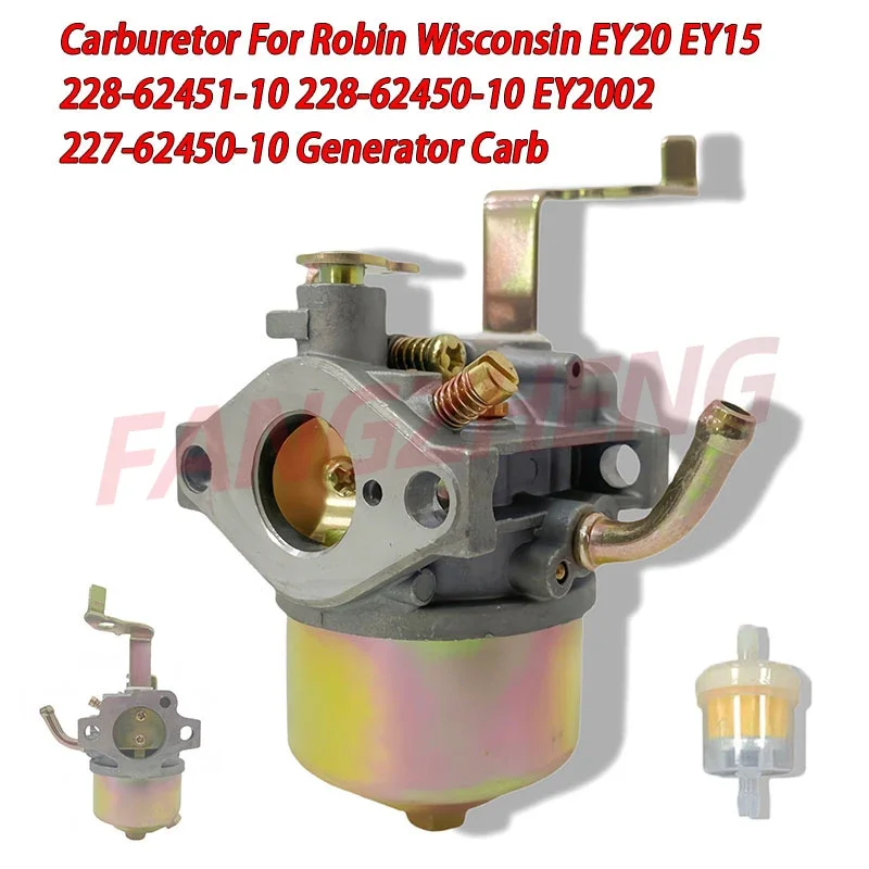 

Engine Carburetor Kit For Robin Wisconsin EY20 EY15 228-62451-10 227-62450-10 EY2002 Generator Carb Garden Tools Accessories