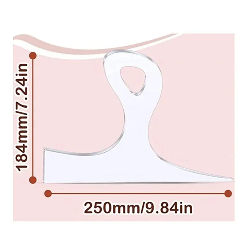 REST 3Pcs Woodworking Acrylic Templates - Charcuterie Board Handle/Cutting Board Angled Curvy Tracing Stencils for Kitchen