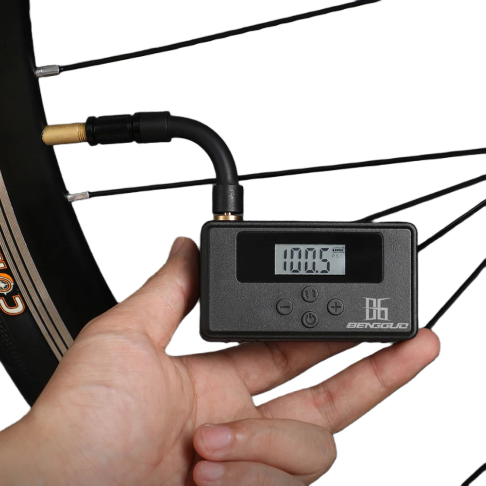 120PSI Tire Inflator Electric Portable Air Pump with LED Digital Pressure Gauge Bike Tire Pump for Car Motorcycle E-Bike