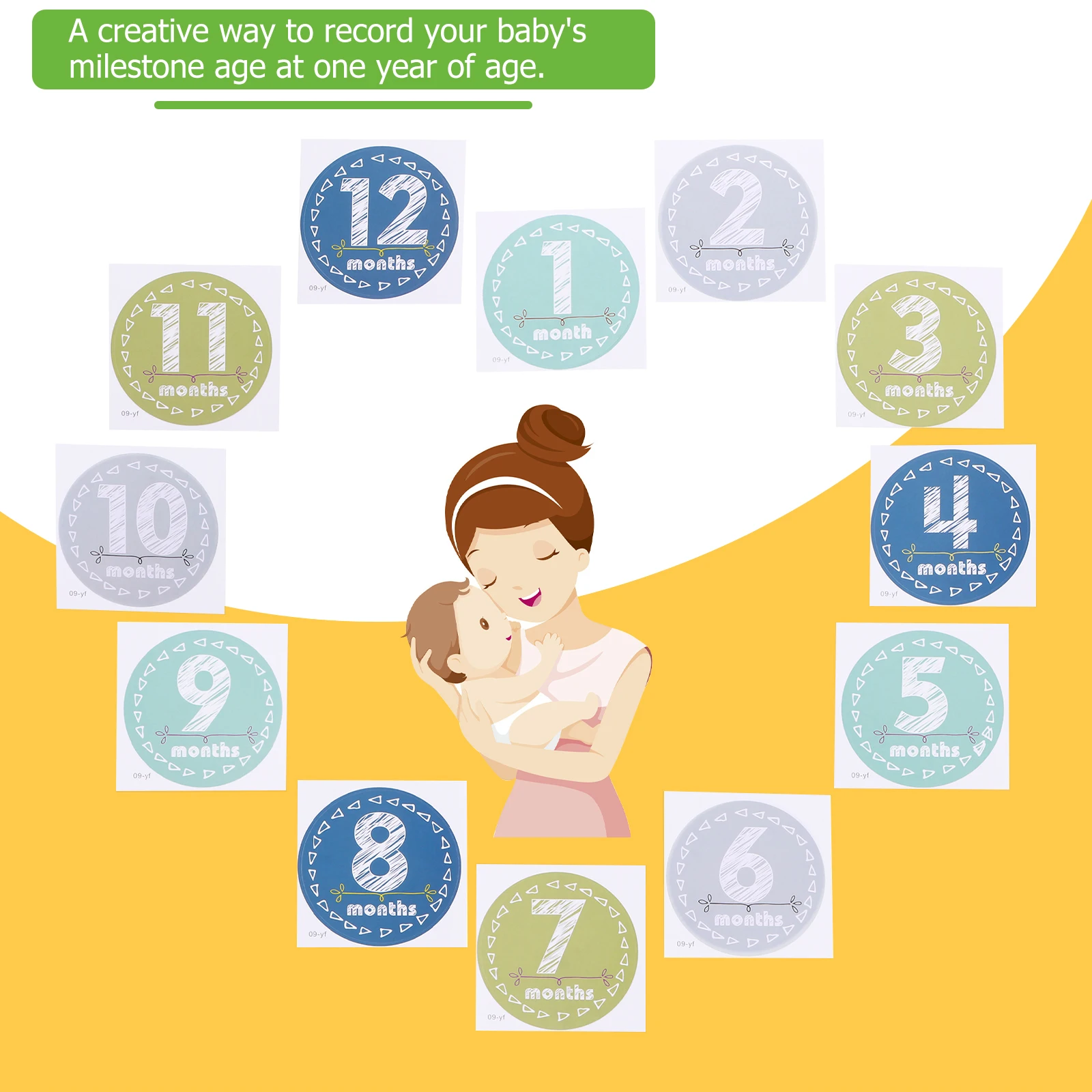 

1 set Milestone Stickers Monthly Keepsake Photo Props Newborn Month Sticker Label Paper For Photo Supplies First Year