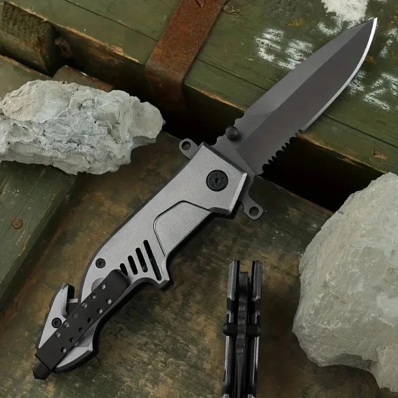 Multifunctional Folding Pocket Knife - Sharp Compact Tool for Camping Fishing Hunting Wilderness Survival Titanium Knife