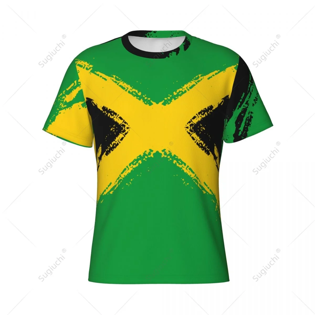 Custom Name Nunber Jamaica Flag Color Men Tight Sports T-shirt Women Tees jersey For Soccer Football Fans