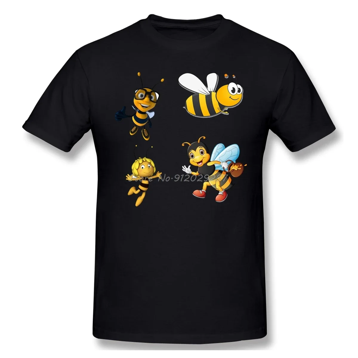 Men Cute Wholesome Bee Funny Humor Animal Black T-Shirt The Sweetness Of Honey TShirt  Cotton Tees Harajuku T Shirt