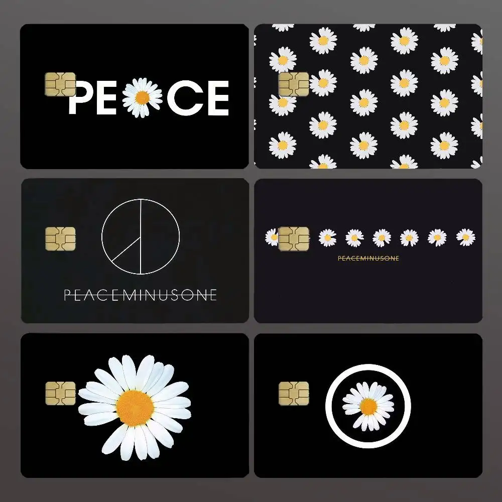 Fashion Art P-PeaceminusoneS Cool Credit Skin Cover Card Stickers 4PCS Film Bus Pass Front Decoration Bank Debit Waterproof