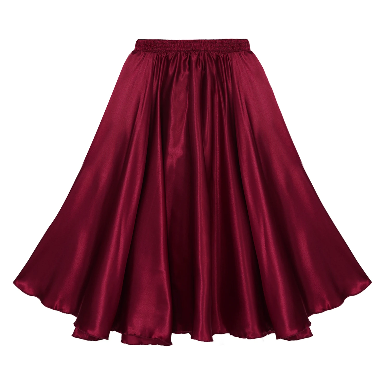 Jupe de danse en mousseline de soie pour enfants, jupe longue pour salle de Rh, latine, flamenco, tango, paso, double, taureau, espagnol, filles, 360 °