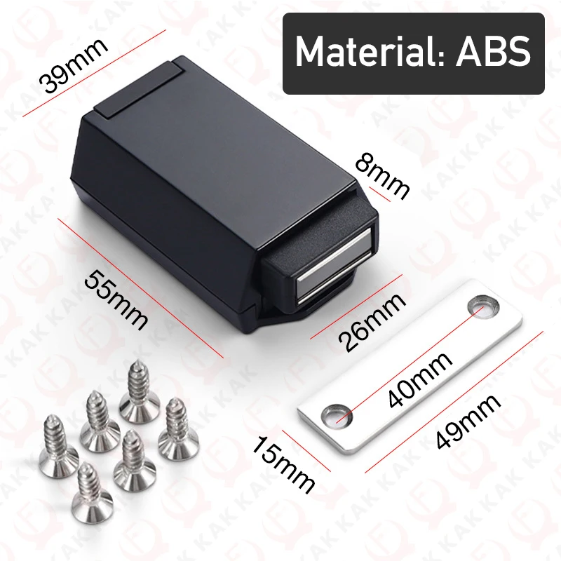 Kak Heavy Duty Push zum Öffnen der Schrank verschlüsse für den Austausch versteckter Türgriffe Magnetische Tür verriegelung Tür schließer Hardware