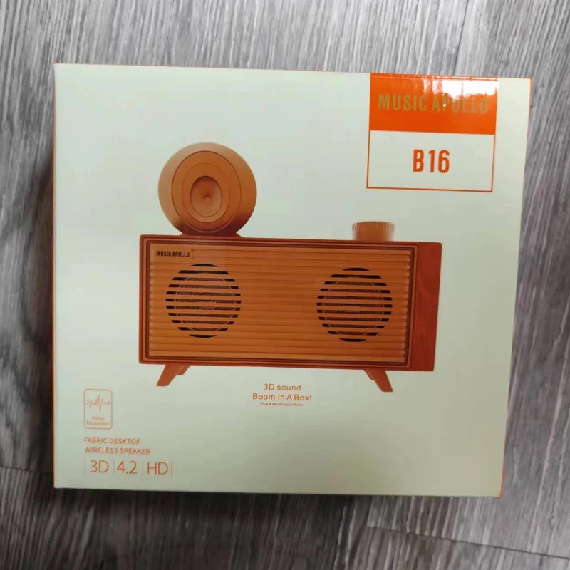 Bluetooth-колонка с двойным динамиком под дерево