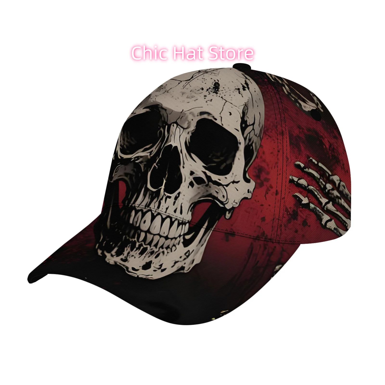 New Product Launch! A Must-Have for Trendy Vibes! Adjustable with Skull Print, Perfect for Everyday Wear