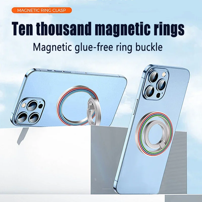 

Magnetic Colorful Phone Finger Ring Holder Grip 360 Rotating Magnet Foldable Cellphone Stand Support for IPhone14 15 Accessories