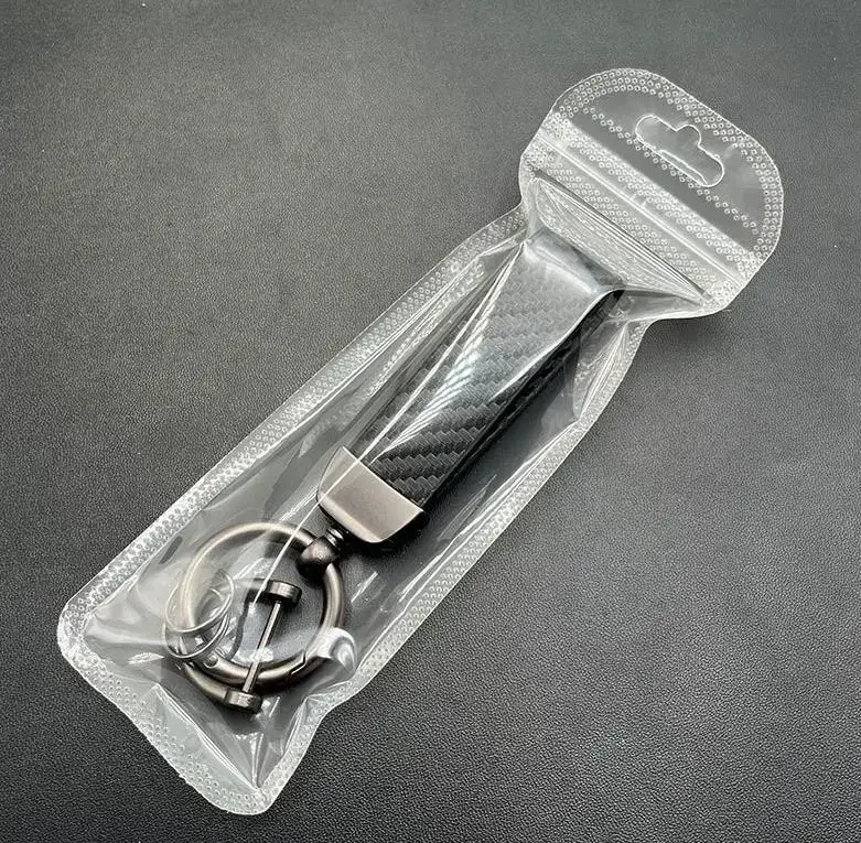 Car Sleek Carbon Fiber Style Keychain - 360° Rotatable, Universal Fit with Anti-Lost D-Ring, Durable for Men & Women Amagi