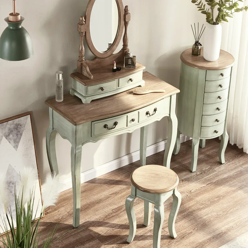 Nordic Solid Wood Dressing Table Makeup Storage For Home Vanity Multifunction Household Bedroom Penteadeiras Household Furniture